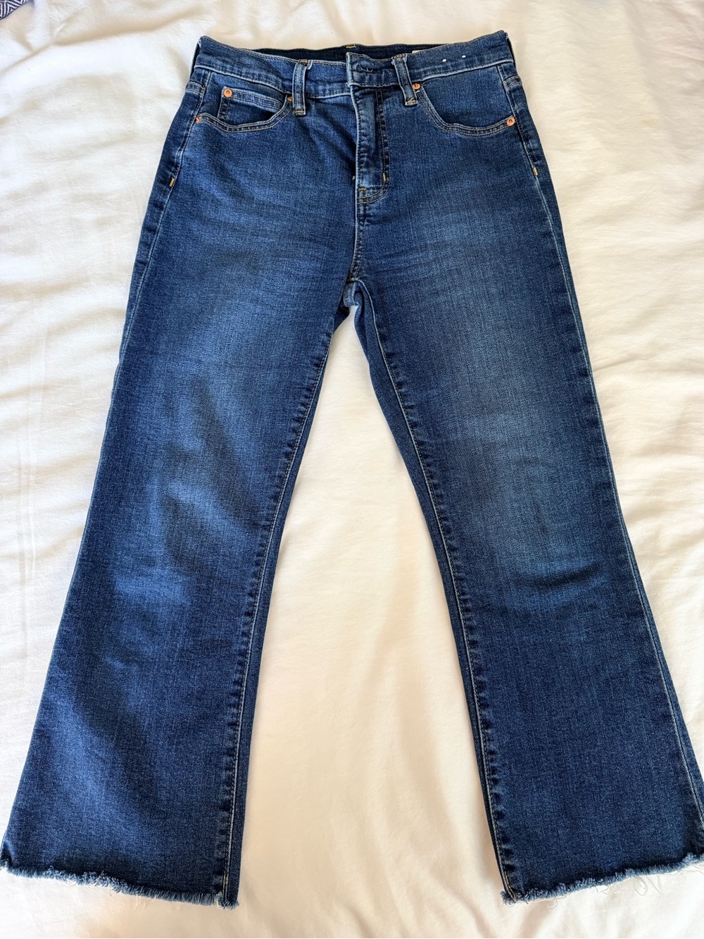 GAP Dark Blue Kick Fit High Rise Jeans, Size 4 Petite